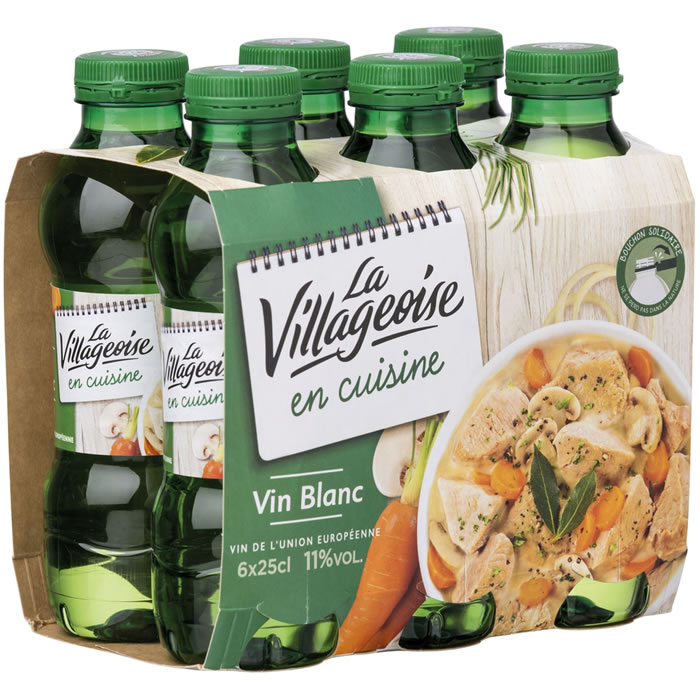 LA VILLAGEOISE En cuisine Vin blanc sec 6 x 25 cl