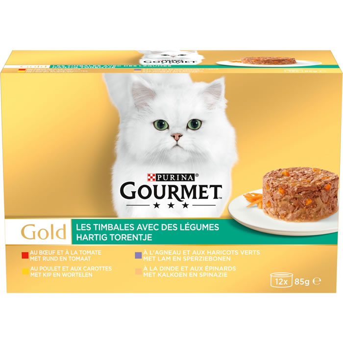 PURINA Gourmet Timbales pour chats au bœuf poulet dinde agneau