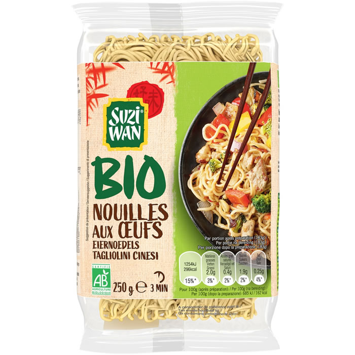 SUZI-WAN Nouilles aux oeufs bio 250g