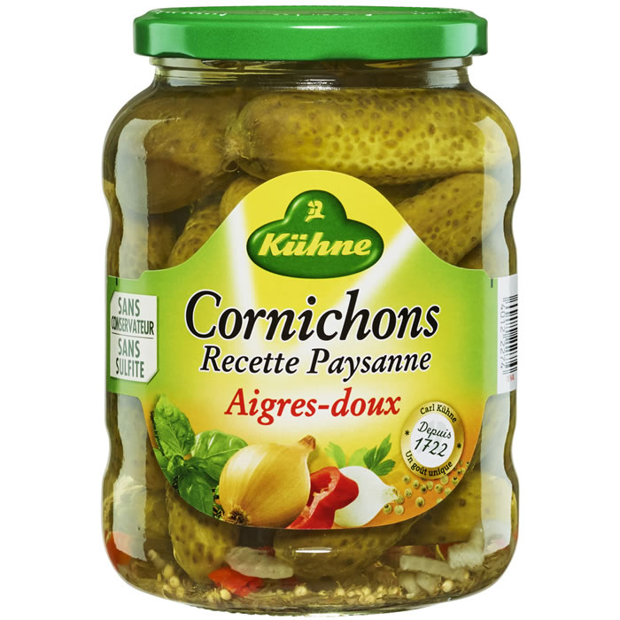 KÜHNE – Cornichons aigre-doux – 360 g