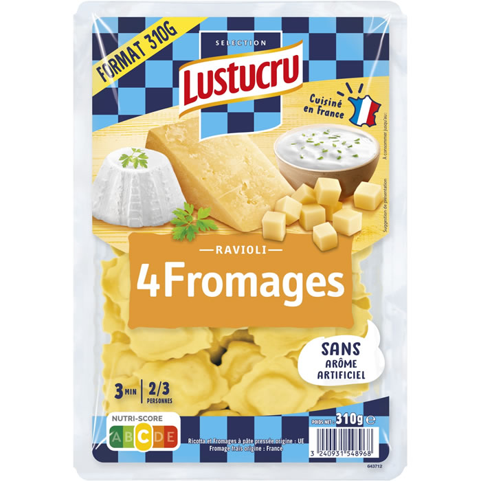 LUSTUCRU – Ravioli aux 4 fromages 310g