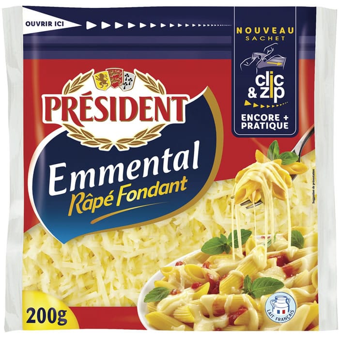 PRESIDENT – Emmental râpé – 200g