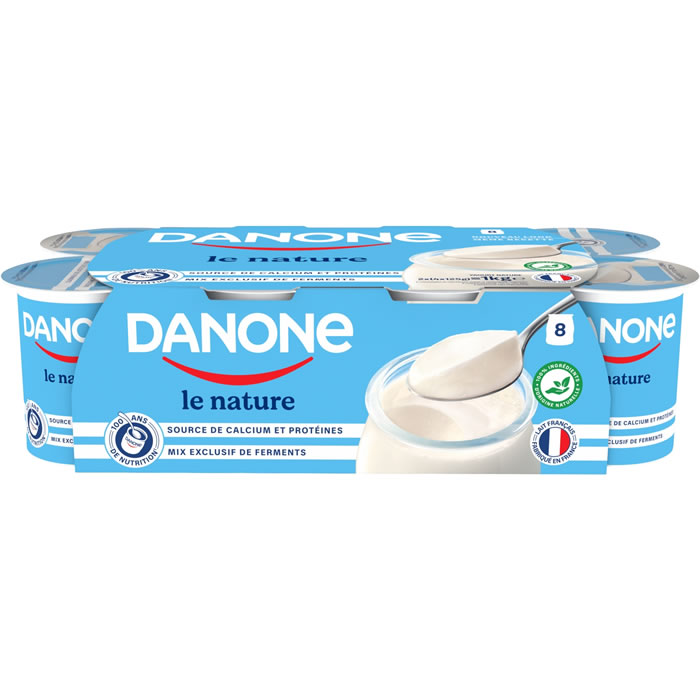 DANONE Le Nature – Yaourts nature 8 x 125 g