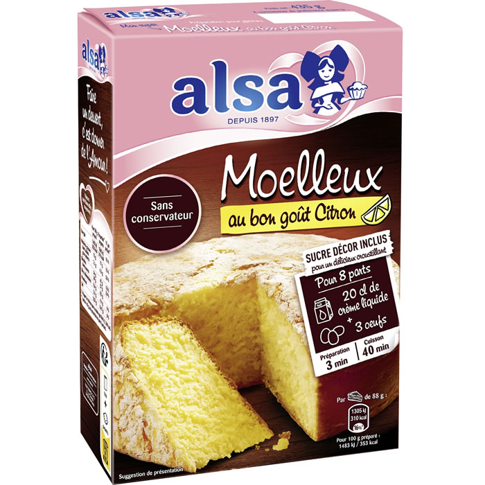 ALSA – Préparation pour moelleux au citron 435 g