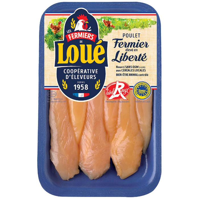 LOUE – Aiguillettes de poulet fermier Label Rouge IGP (180 g)
