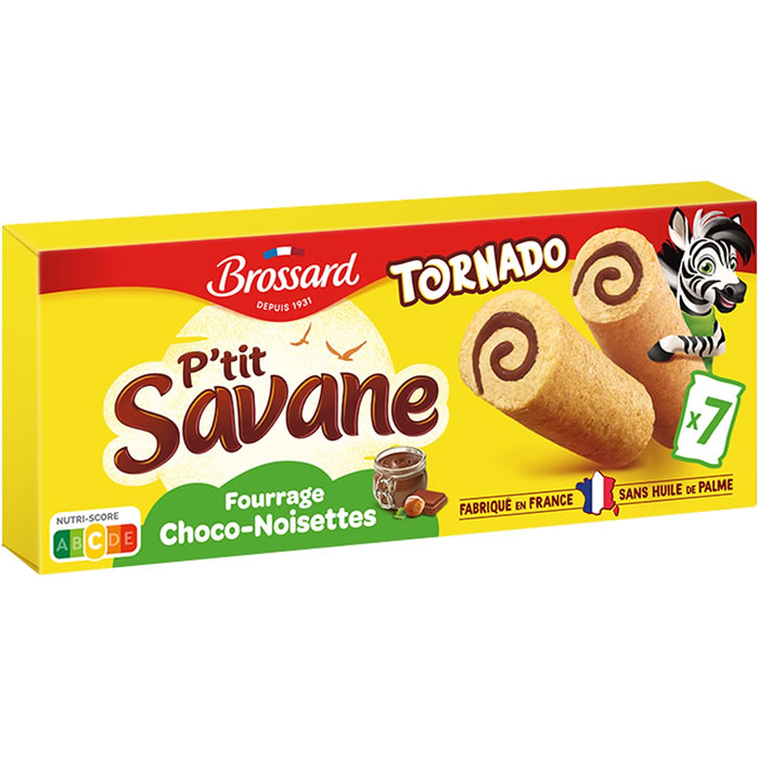 BROSSARD Savane – Gâteaux roulés fourrés au chocolat noisette 175 g
