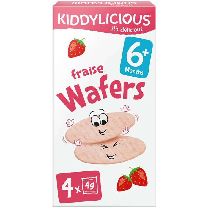 KIDDYLICIOUS – Gaufrettes à la fraise dès 6 mois 16g