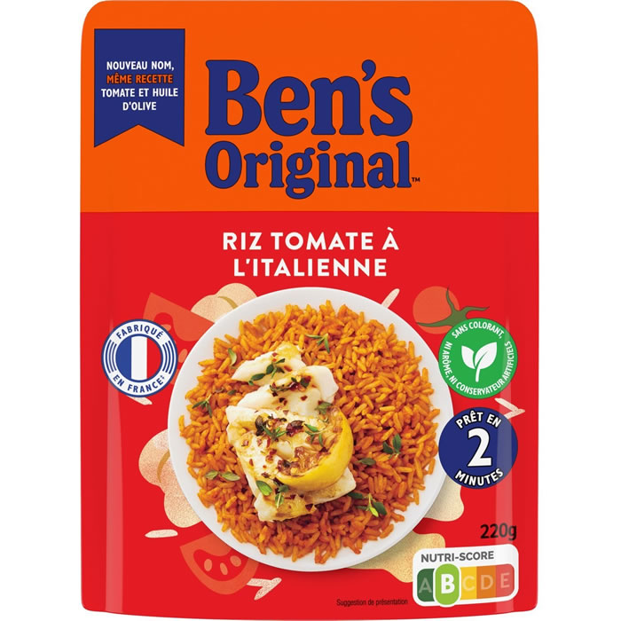 BEN’S ORIGINAL – Riz à la tomate et huile d’olive micro-ondes 220g