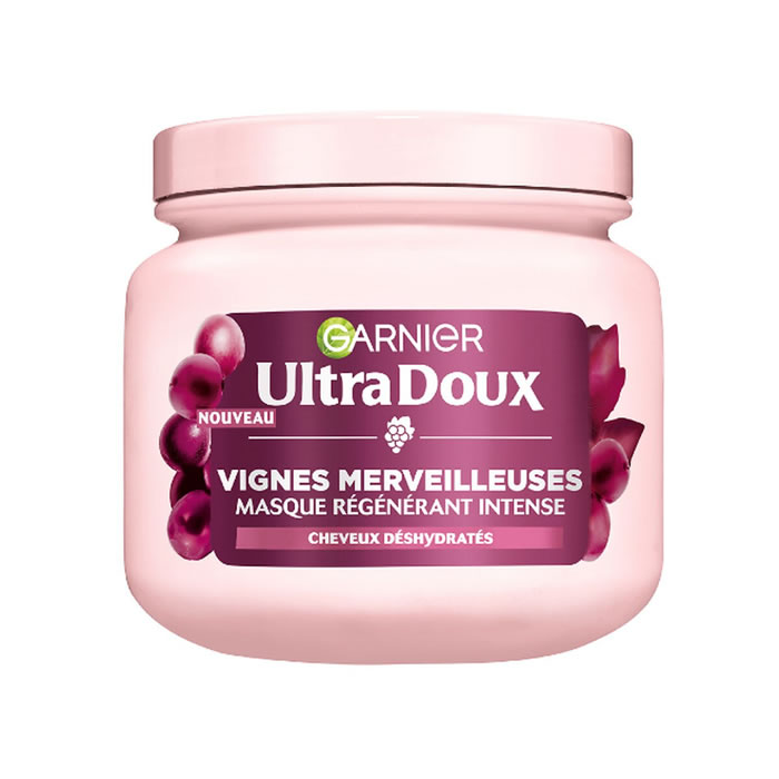 GARNIER Ultra doux – Masque cheveux à l’huile de pépin de raisin 340 ml