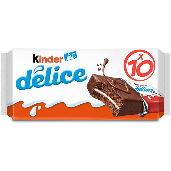 KINDER Délice – Gâteaux au cacao fourrés au lait 390 g
