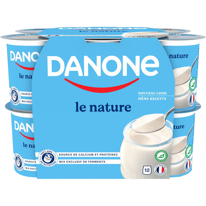 DANONE Le Nature – Yaourts nature 12 x 125 g