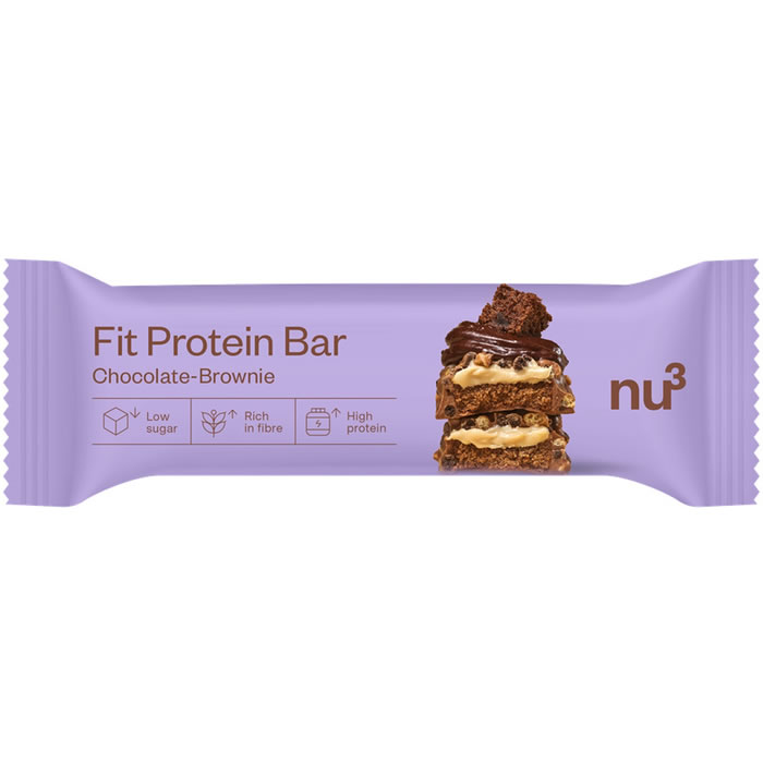 NU3 – Barre protéinée chocolat au lait & brownie (55g) 55 g