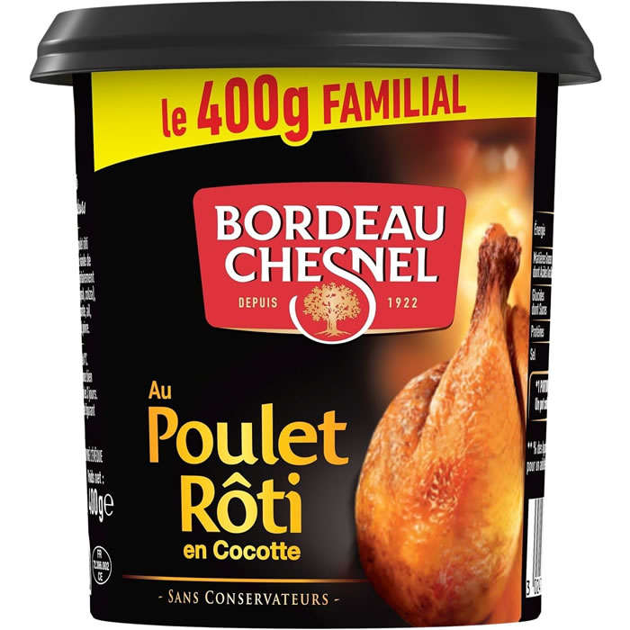 BORDEAU CHESNEL – Rillette de poulet rôti en cocotte Grand Format 400g