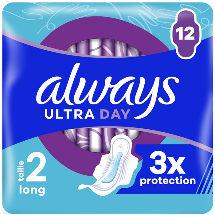 ALWAYS Ultra Day Serviettes hygiéniques long avec ailettes x12