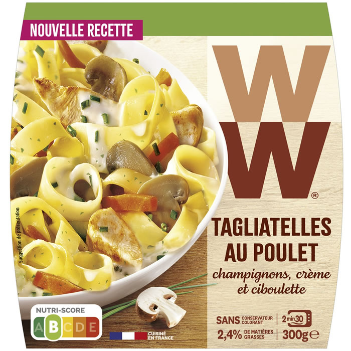 WEIGHT WATCHERS – Tagliatelle et poulet aux champignons 300g