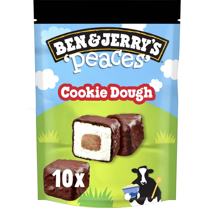BEN & JERRY’S Peaces – Bouchées de crème glacée à la vanille et cookie dough