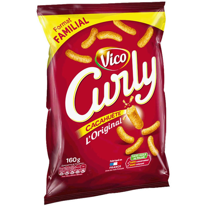 VICO Curly – Soufflés à la cacahuète original 160g