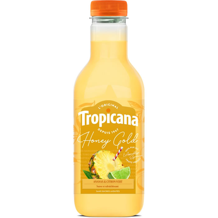 TROPICANA – Pur jus de fruits ananas citron vert 90 cl
