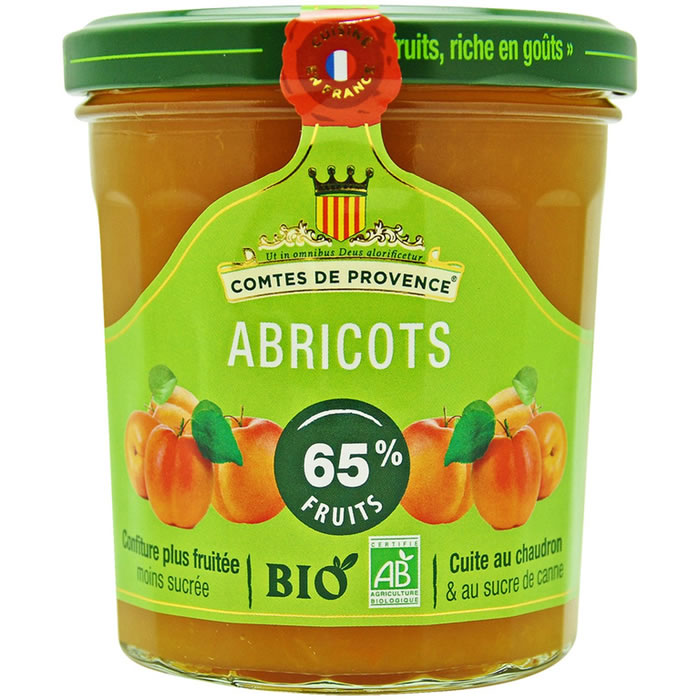 LES COMTES DE PROVENCE – Confiture d’abricots bio 350 g