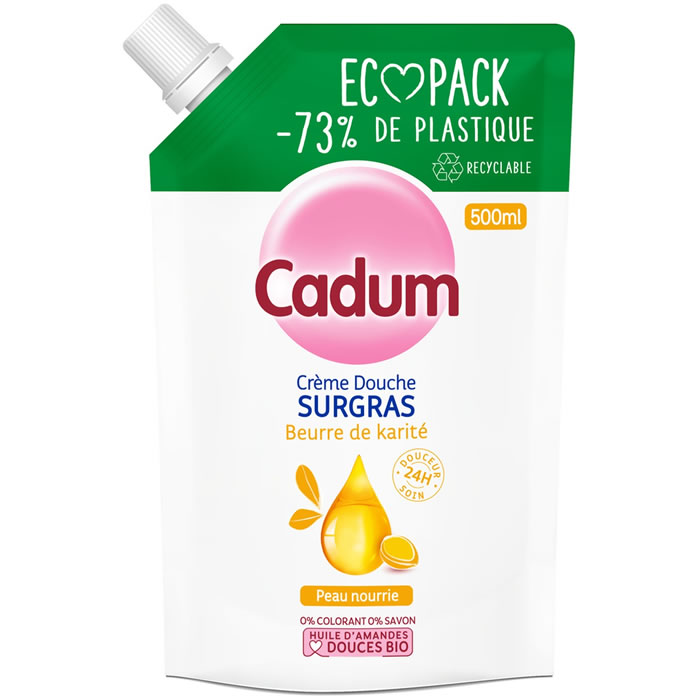 CADUM Surgras – Recharge crème de douche au beurre de karité 500 ml