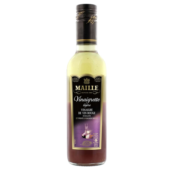 MAILLE – Vinaigrette au vinaigre de vin rouge, échalotes et oignons – 36 cl