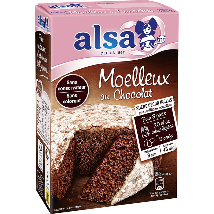 ALSA – Préparation pour moelleux au chocolat 435 g