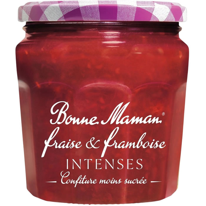 BONNE MAMAN Intense – Confiture de fraises et framboises allégée en sucres 335g 335 g