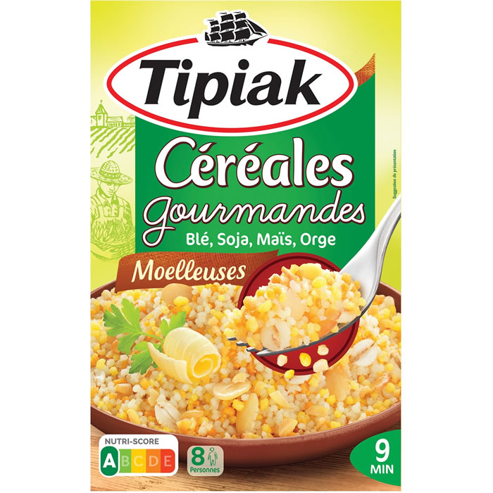 TIPIAK Céréales gourmandes blé, maïs et soja 2x200g
