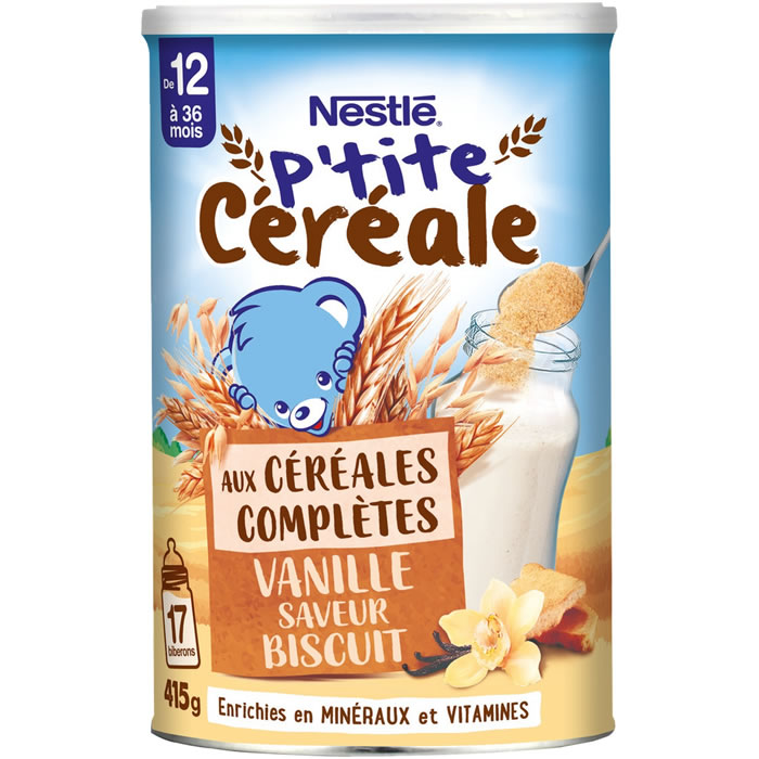 NESTLE – P’tite Céréale vanille biscuité dès 12 mois 415 g