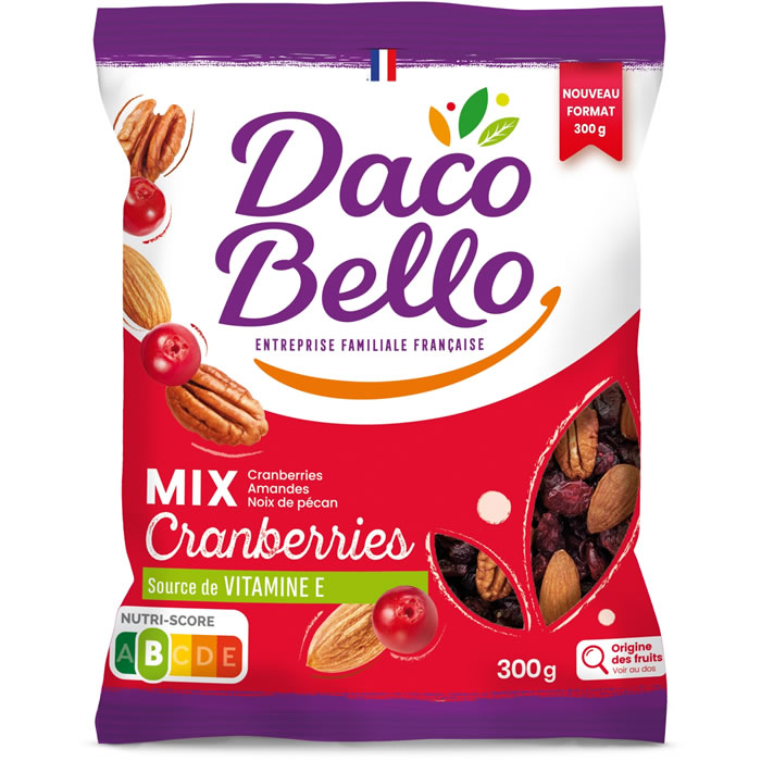 DACO BELLO – Mix Cranberries (Cranberries, amandes & noix de pécan)