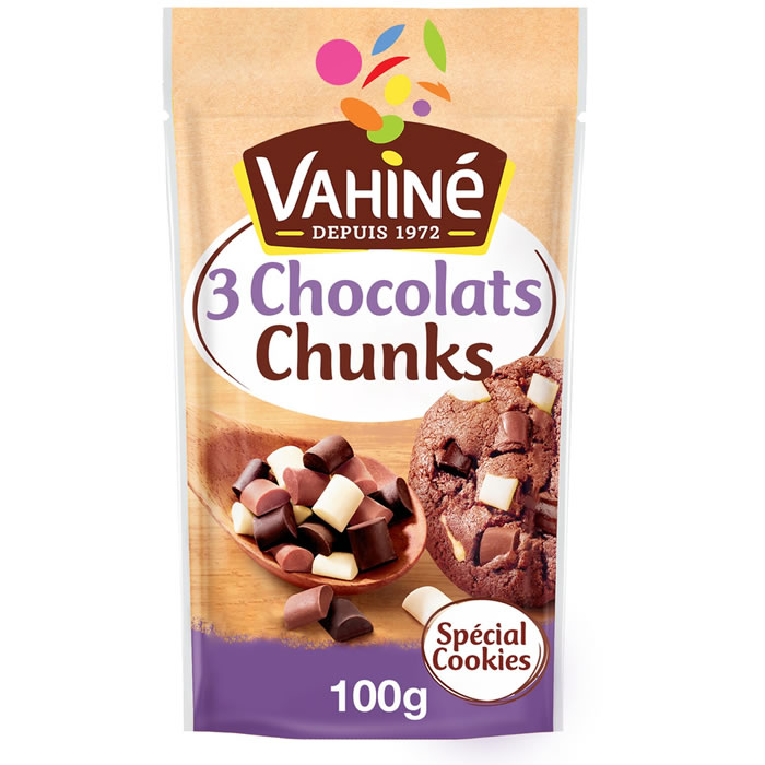 VAHINE – Pépites chuncks 3 chocolats 100 g
