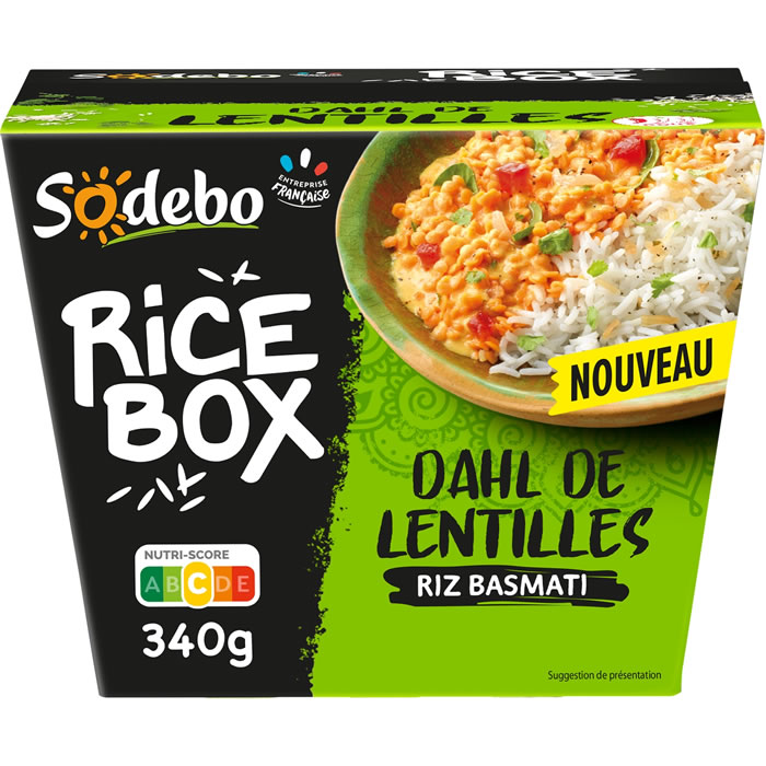 SODEBO – Riz basmati et dahl de lentilles 340g