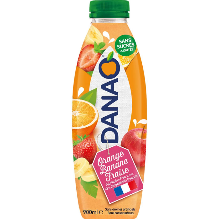 Danao – Jus d’orange, banane, fraise et lait 900ml