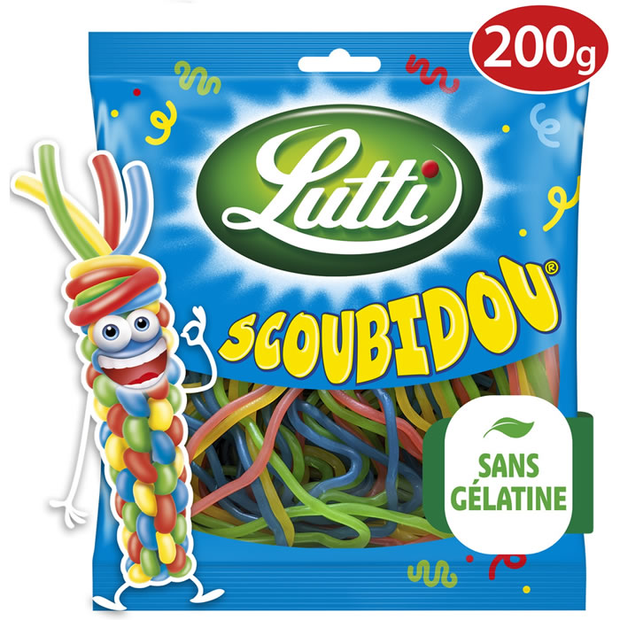 LUTTI Scoubidou Bonbons gélifiés aromatisés aux fruits 200g