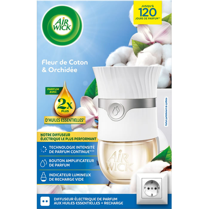 AIR WICK Diffuseur électrique fleur de coton et orchidée