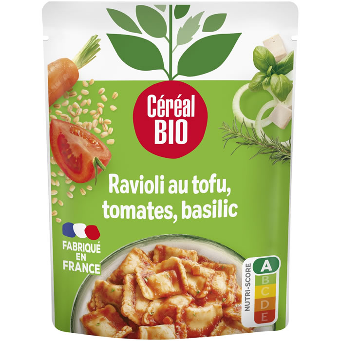 CEREAL BIO Ravioli au tofu, tomates et basilic micro-ondes bio