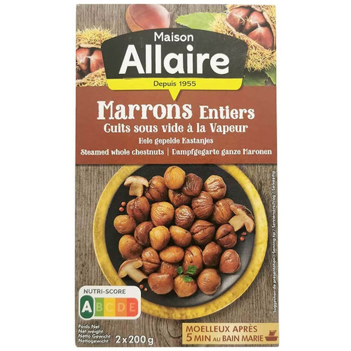 ALLAIRE – Marrons cuits à la vapeur 2 x 200 g