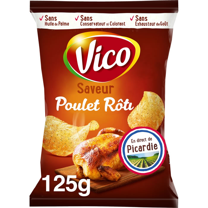 VICO – Chips saveur poulet rôti 125g