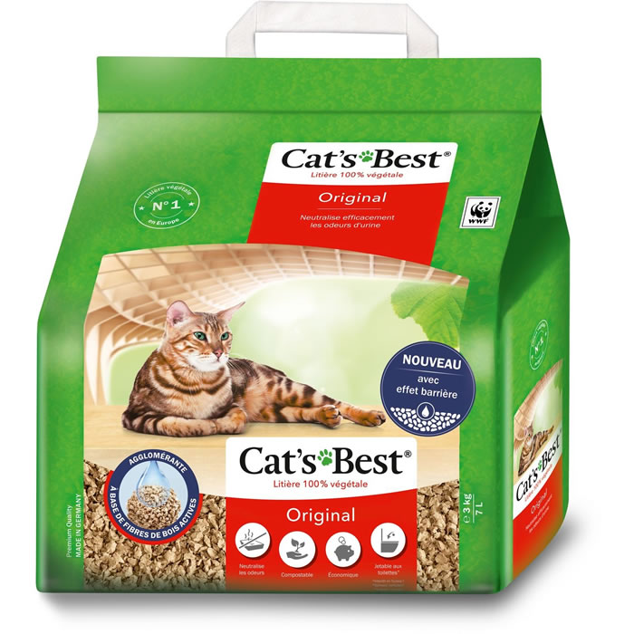CAT’S BEST Original Litière végétale agglomérante pour chat