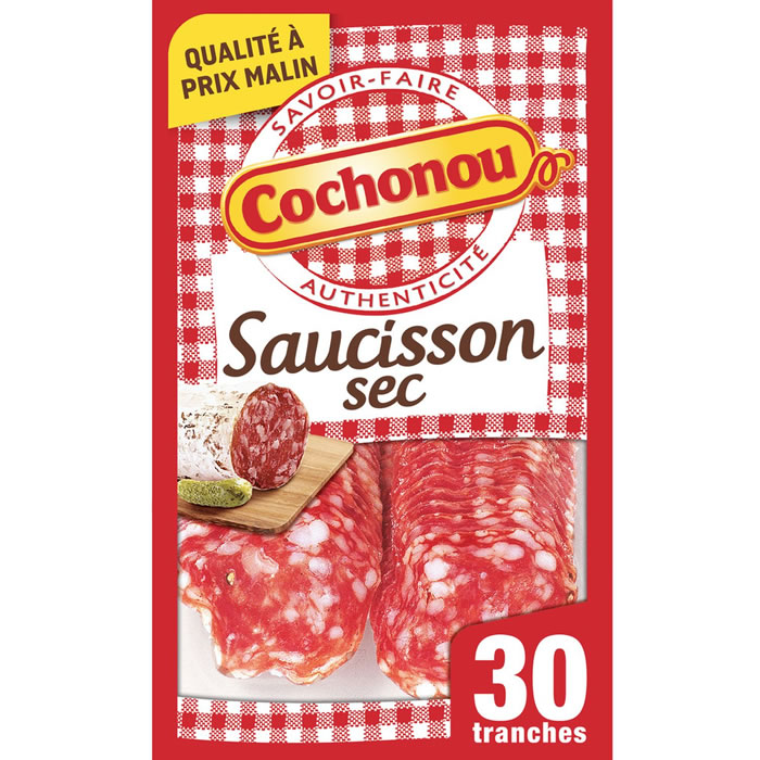 COCHONOU – Saucisson sec supérieur en tranche 93g