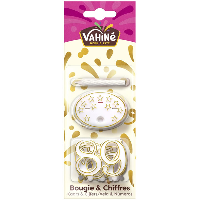 VAHINE – Bougie et lot de 10 chiffres 1 lot