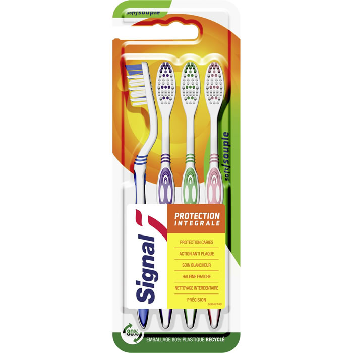 SIGNAL Protection Intégrale – Brosse à dents souple x4