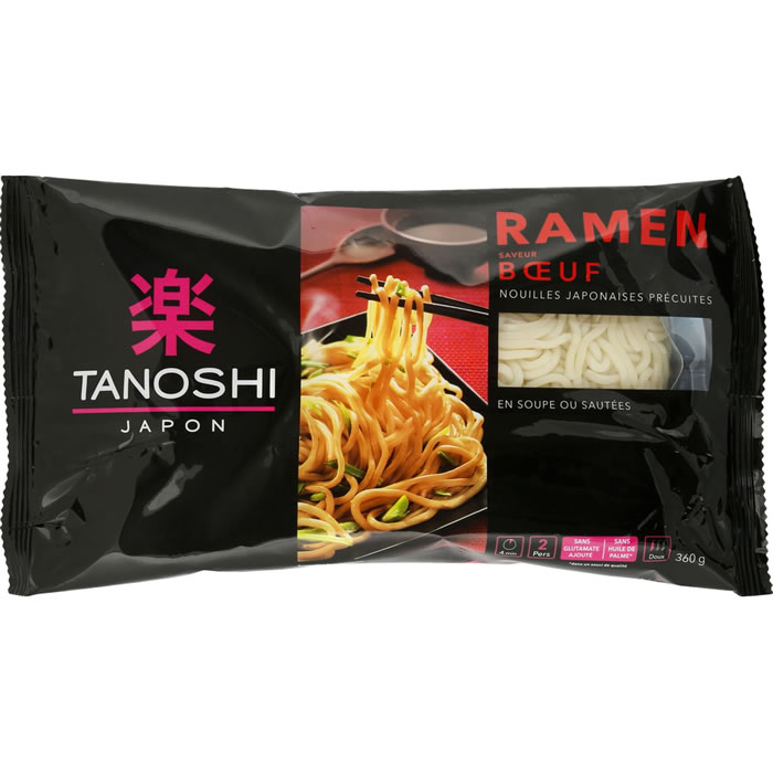 TANOSHI Japon – Nouilles ramen au bœuf 360g