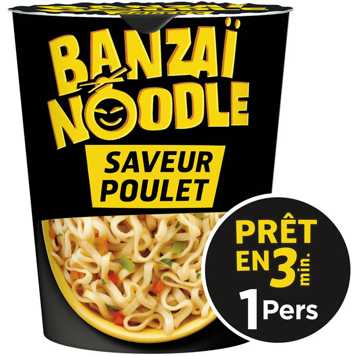 BANZAI NOODLE – Nouilles saveur poulet – 67 g