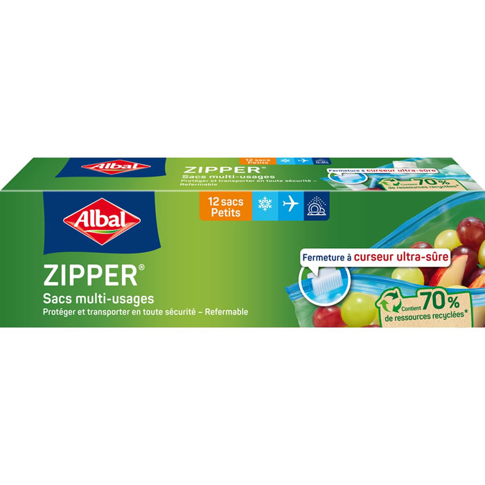 ALBAL Sacs multi-usages zip (12 sacs 1L)