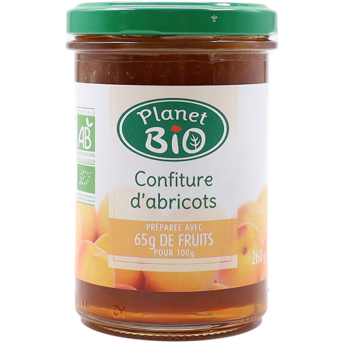 PLANET BIO – Confiture d’abricots bio 260 g
