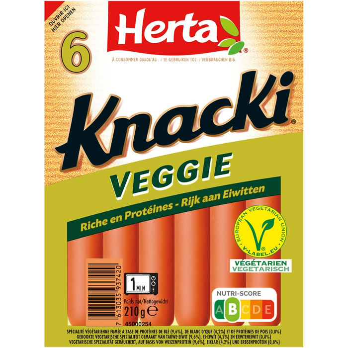 HERTA Knacki – Saucisses végétales Petit Format