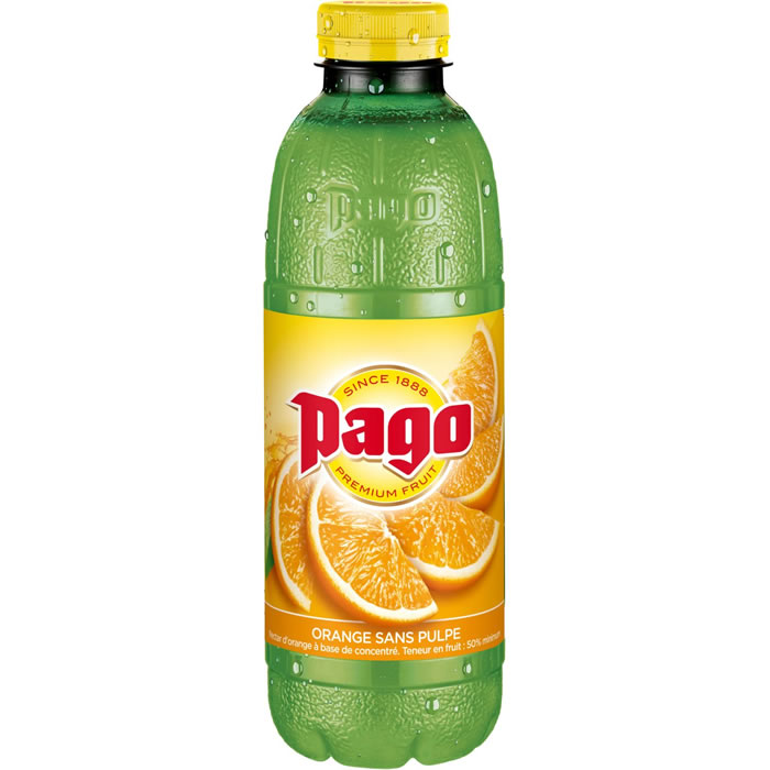 PAGO – Pur jus d’orange sans pulpe 75 cl