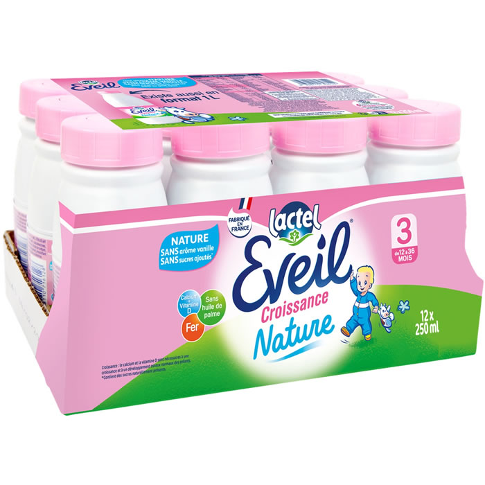 Lait de croissance liquide 12/36 mois LACTEL Eveil