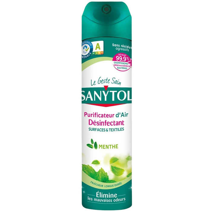 SANYTOL Désodorisant aérosol désinfectant à la menthe 300 ml
